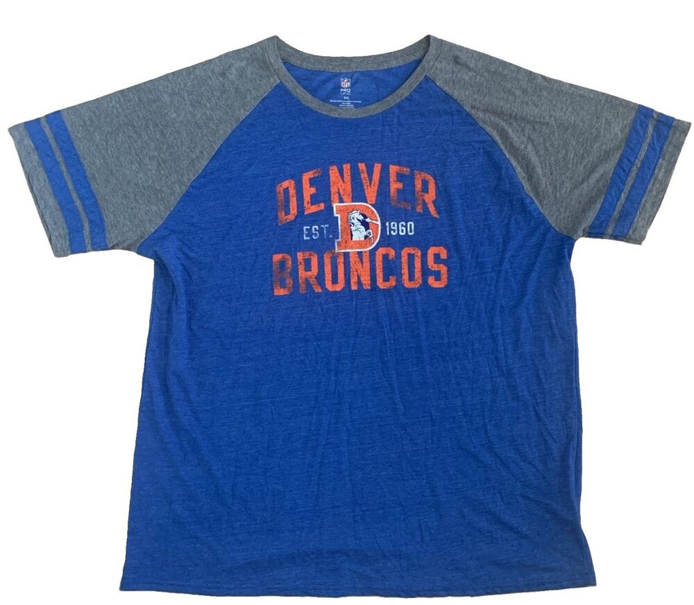 NFL Pro Line Men's Size 3XL Denver Broncos Short Sleeve NFL Football T-Shirt